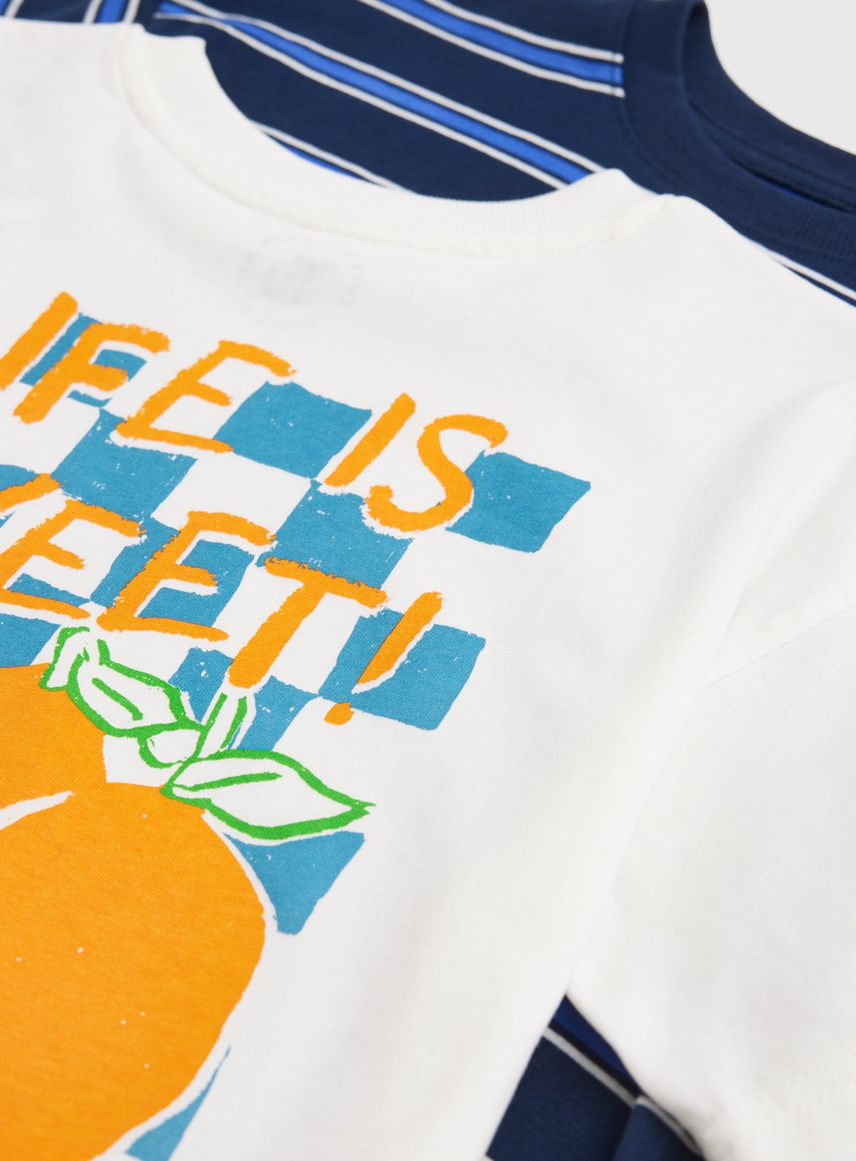 Stripe & Holiday Print T-Shirts 2 Pack 7 years - Image 3 thumbnail